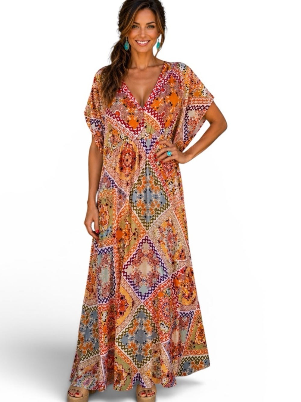 Johnny Was Thalia silk blend Maxi dress NWT